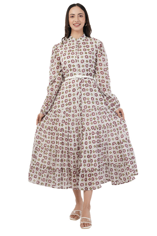 Hand Block Printed Cotton Shirt Dress – Vintage Jewel