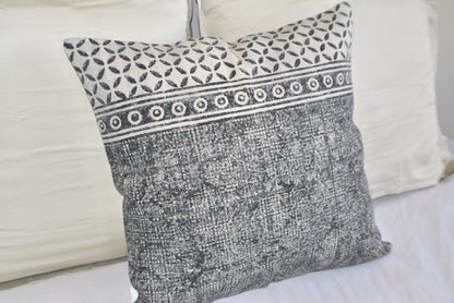 Hand Made Geometrical Block Print Cotton Dari Cushion Cover 65cm - Adore India   