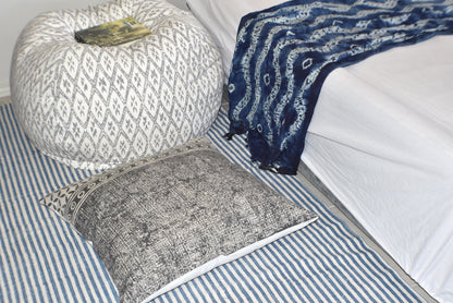 Hand Made Geometrical Block Print Cotton Dari Cushion Cover 65cm - Adore India   