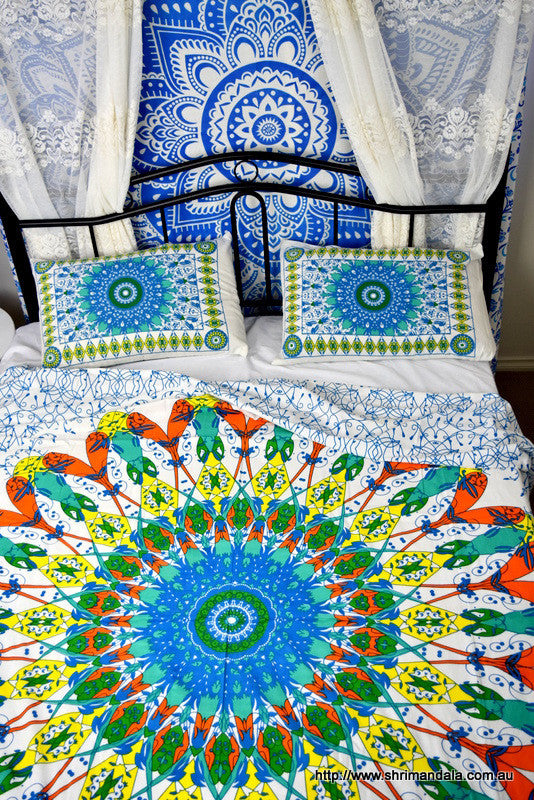 Universe Lime Mandala Throw - Adore India   