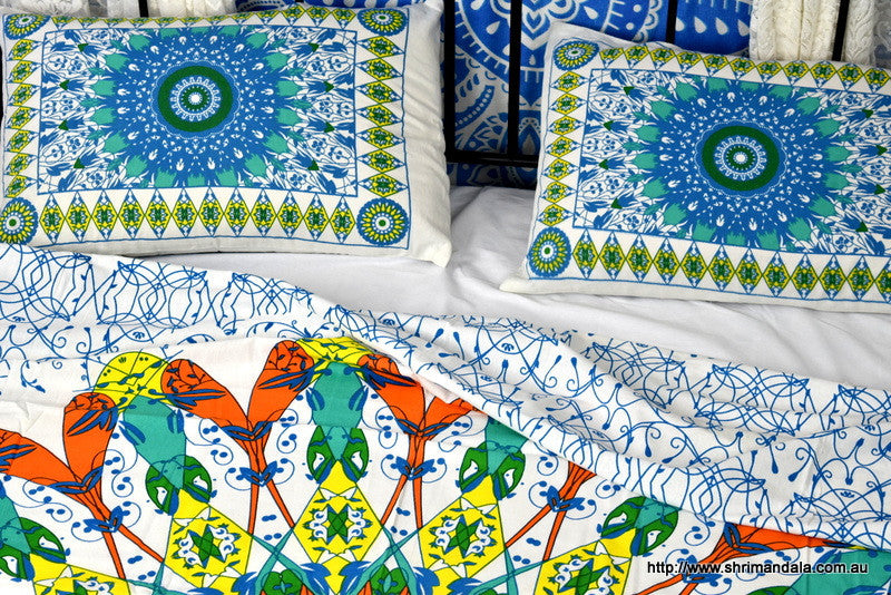 Universe Lime Mandala Throw - Adore India   